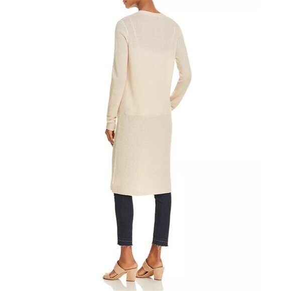 Theory Torina‎ Cashmere Cardigan Cream Beige Size Small Waffle Knit Sweater - Picture 13 of 14